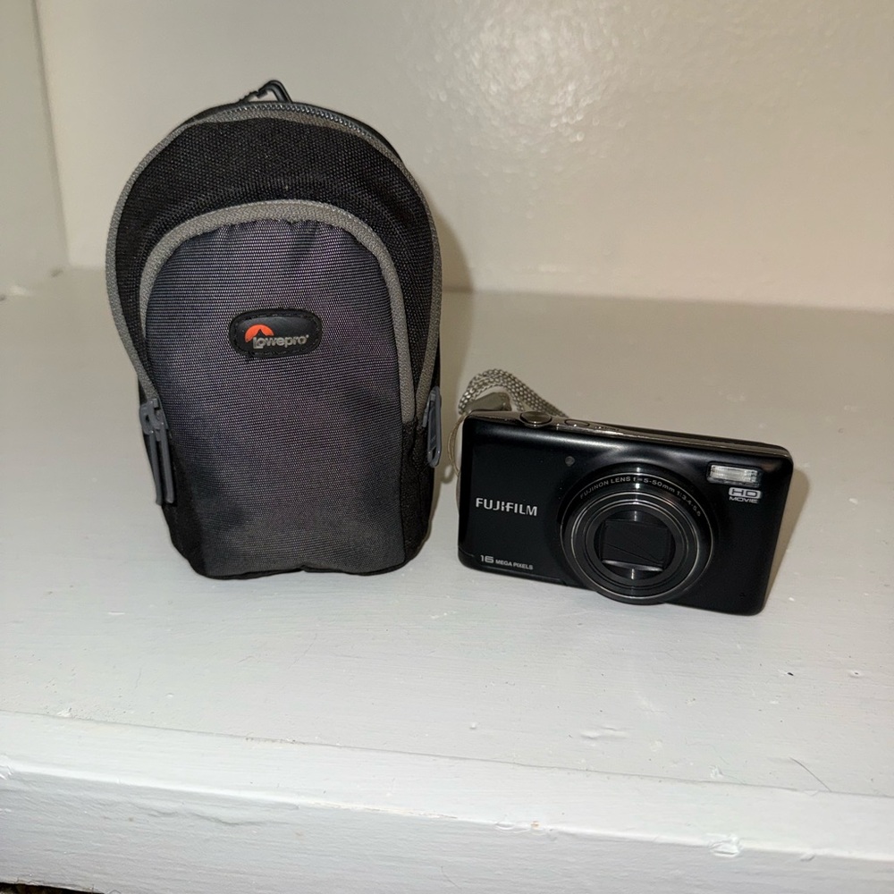 Fujifilm Black Digital Camera with Case